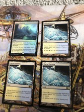 4x (1x FOIL 3x Regular) Glacial Fortress Ixalan M11 M12 Rare Dual Land