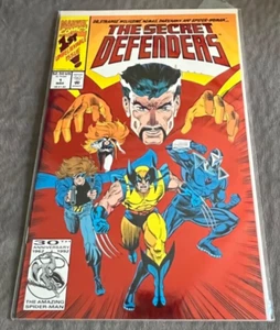 Marvel Comics - The Secret Defenders #1 rote Folie Cover März 1993 Tasche & Boarding - Bild 1 von 2