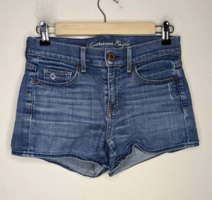 American Eagle Stretch Jean Shorts Size 0 (28" Waist) 2011 Light Wash Denim - Picture 1 of 4