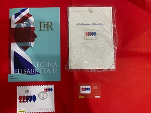 FOLDER ,BOLLETTINO "SIGILLATO"+TESSERA+ CARTOLINA REGINA ELISABETTA VED.FOTO - Photo 1/1