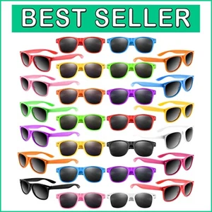 Bulk Neon Sunglasses - 60 UV-Blocking Colorful Party Favors for Summer Events - Picture 1 of 8