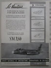 1/1955 Pub Sncaso Vautour Chasseur Bombardier Armee Air Original French Ad