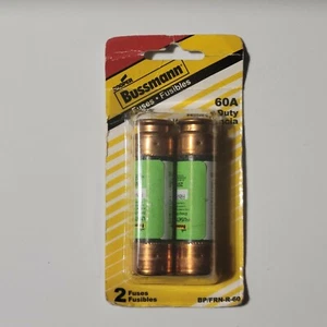 2pk Bussmann Buss 60 Amp 250V Time Delay Fuse Fiberglass Tube FRN-R BP/FRN-R-60 - Picture 1 of 6