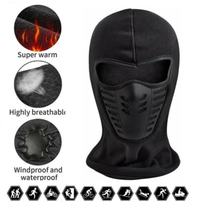Winter Balaclava Full Face Mask Windproof Fleece Ski Bicycle Ninja Mask Warm Hat - Image 1 of 4