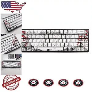 Durable Heat Sublimation PBT Keycaps with Unique Plum Blossom Design - 68 Keys - Picture 1 of 11