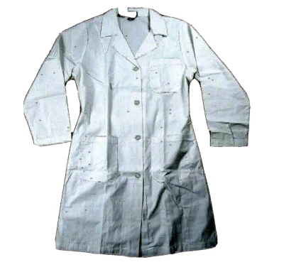 Natural Uniforms Womens White Lab Coat Size L  Button Down Long Slvs Pockets New - Image 1 of 4