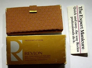 Vintage Revlon Nagelpflegeset für Männer The Pocket Attache Style Nr 9896 - Bild 1 von 5