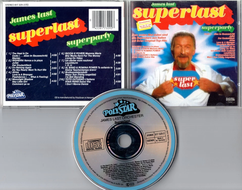 James Last Orchester CD SUPERLAST © 1983 Polystar 817 329-2 Made in West Germany - Bild 1 von 1