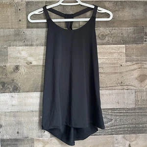 Fabletics Tank Top Womens Sz S Black Racerback Sleeveless Cross Back Lightweight - Picture 1 of 4