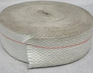 100 Feet x 3" x 2mm Flat Fiberglass Wood Stove Boiler Gasket Tape - Picture 1 of 3