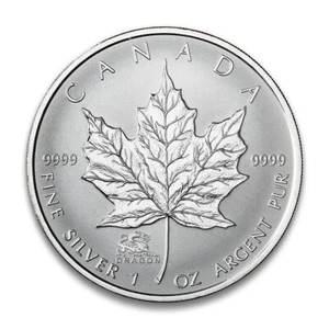 2000 CANADA $5 SILVER MAPLE LEAF DRAGON PRIVY MARK 1 OZ COIN IN CAPSULE - Picture 1 of 6