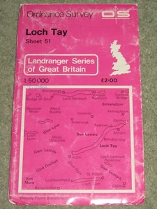 OS Ordnance Survey Landranger Map Sheet 51 Loch Tay - 1976 - Imagen 1 de 2