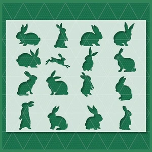Bunny Rabbit Easter stencil - Reusable&Durable Egg Happy Jesus Truck Christmas - Picture 1 of 5