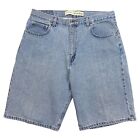 Vintage Arizona Jean Co Denim Jorts Jean Shorts Blue Loose Fit 1990s 34 Baggy