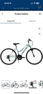 Huffy 26” Rock Creek Women's 18-Speed Mountain Bike, Mint - Picture 1 of 2