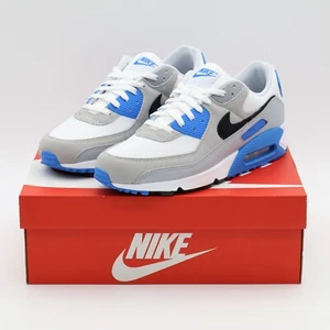 FN6958-102 Nike Air Max 90 Detroit Lions Photo Blue White Black Grey (Men's) - Picture 1 of 10