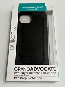 Quikcell GrandAdvocate Kickstand Case for Apple iPhone 13 - Armor Black - Picture 1 of 5
