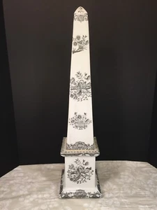 Obelisco de porcelana grande de colección por JUWC 1897 Makers Mark 25,5" de alto United Wilson - Imagen 1 de 12