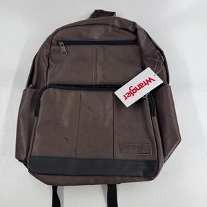 Wrangler WR-BP15915AQ Brown Multi Pocket Zip Close School Bag Backpack - NWT - Picture 1 of 24