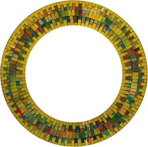 Zorigs Mirror Wall Art Décor – Handcrafted Decorative Wall Mirror, Gold, Navy Bl - Picture 1 of 1