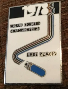World Bobsled Championship Pin Lake Placid NY 1978 Olympic Olympics - Picture 1 of 2