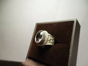 Vintage Sterling Silver Ring Small Filigree Light Purple Amethyst Ring Sz 3.5 - Picture 1 of 24