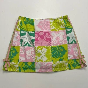 Vintage Lilly Pulitzer Under The Sea Starfish Fish Crab Shell Beach Pink Green - Picture 1 of 11