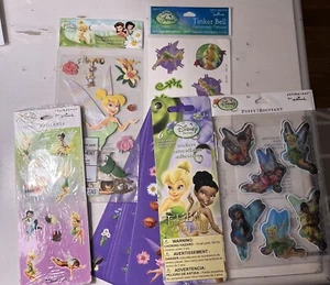 Lot of Disney Fairies Tinkerbell Stickers temp Tattoo Puffy Dimensional Glitter - Picture 1 of 11