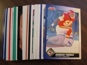 Juego de equipo Score Kansas City Chiefs 1991 (30c) - Imagen 1 de 1