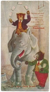 Tarjeta Postal Cracker Jack Bears No.11 c.1907 #1 - Imagen 1 de 2