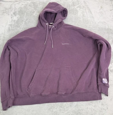 Pulôver com capuz Abercrombie & Fitch oversized feminino tamanho 2XL roxo - Imagem 1 de 4