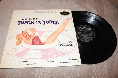 VARIOUS 50'S ARTIST-"HE DIG'S ROCK 'N' ROLL" LP, BRUNSWICK LAT 89201, 1957, UK P Foto 1 de 4
