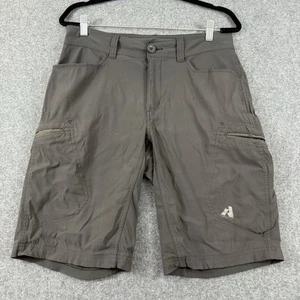 Eddie Bauer First Ascent Shorts Cargo Nylon Logo Taschen Wandern Herren 33 grau - Bild 1 von 9