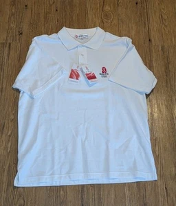 NWT Official Beijing Olympics Polo Shirt Mens XL 2008 B16 - Picture 1 of 3