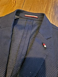 Tommy Hilfiger Navy Polkadot Blazer 48 - Picture 1 of 9
