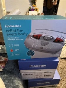 homedics vibration foot massager with heat. New In Box - Picture 1 of 3