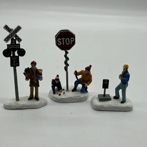 Hawthorne Village Figures Ridin' the Rails "SIGN AND SIGNALS" Incomplete Set - Picture 1 of 11