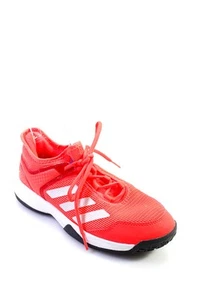 Adidas Womens Mesh Lace Up Low Top Athletic Running Sneakers Orange Size 5 - Picture 1 of 5