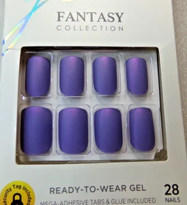 Kiss Fantasy Matte Purple glue on Nails Short - Picture 1 of 3