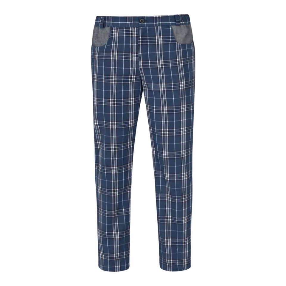 Pantalone Cuoco Liverpool Scozzese Blu Giblor's - Divisa Cucina Pizzaiolo - Immagine 1 di 1