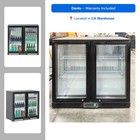 ICECASA 36" Beverage Refrigerator 2 Glass Door Back Bar Beer Cooler - DENTS