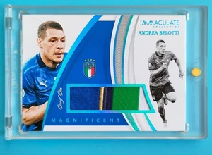2021 Immaculate Italy Andrea Belotti Logo Patch blue 1/1 - Picture 1 of 2