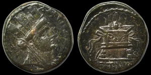 Ancient Antioch Coin Tyche Mural Crown Altar RPC 4312 Rare 164 AD. #1621 - Picture 1 of 5