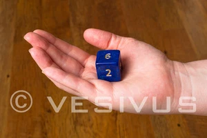 DICE Interferenz BLUE Shiny - JUMBO Set d6 6-side Big Large Dice Huge OOP - Picture 1 of 1