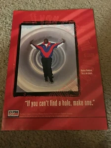 Vintage 1996 RODNEY HAMPTON REEBOK Poster Print Ad Bump N Run Shoes NY GIANTS - Picture 1 of 1