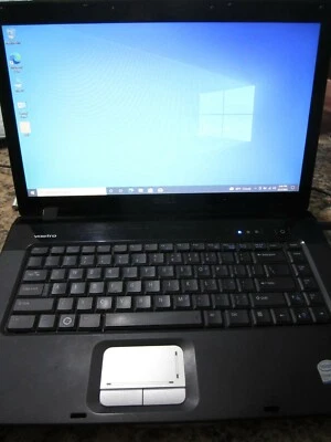 Dell Vostro A860 Laptop Core2Duo 2.6 GHz 4GB RAM 750GB HD DVD-RW Win 10 Pro - Image 1 of 4