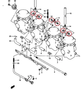 Suzuki GSF1200 Bandit 01-06 K1-K6 Vergaser Kraftstoff T-Stück & Anschlüsse Dichtungen & Dichtungen - Bild 1 von 3