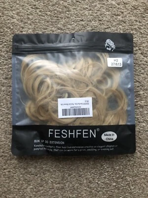 Feshfen Hair Bun Extension Scrunchies Off H2 27/613 Blonde