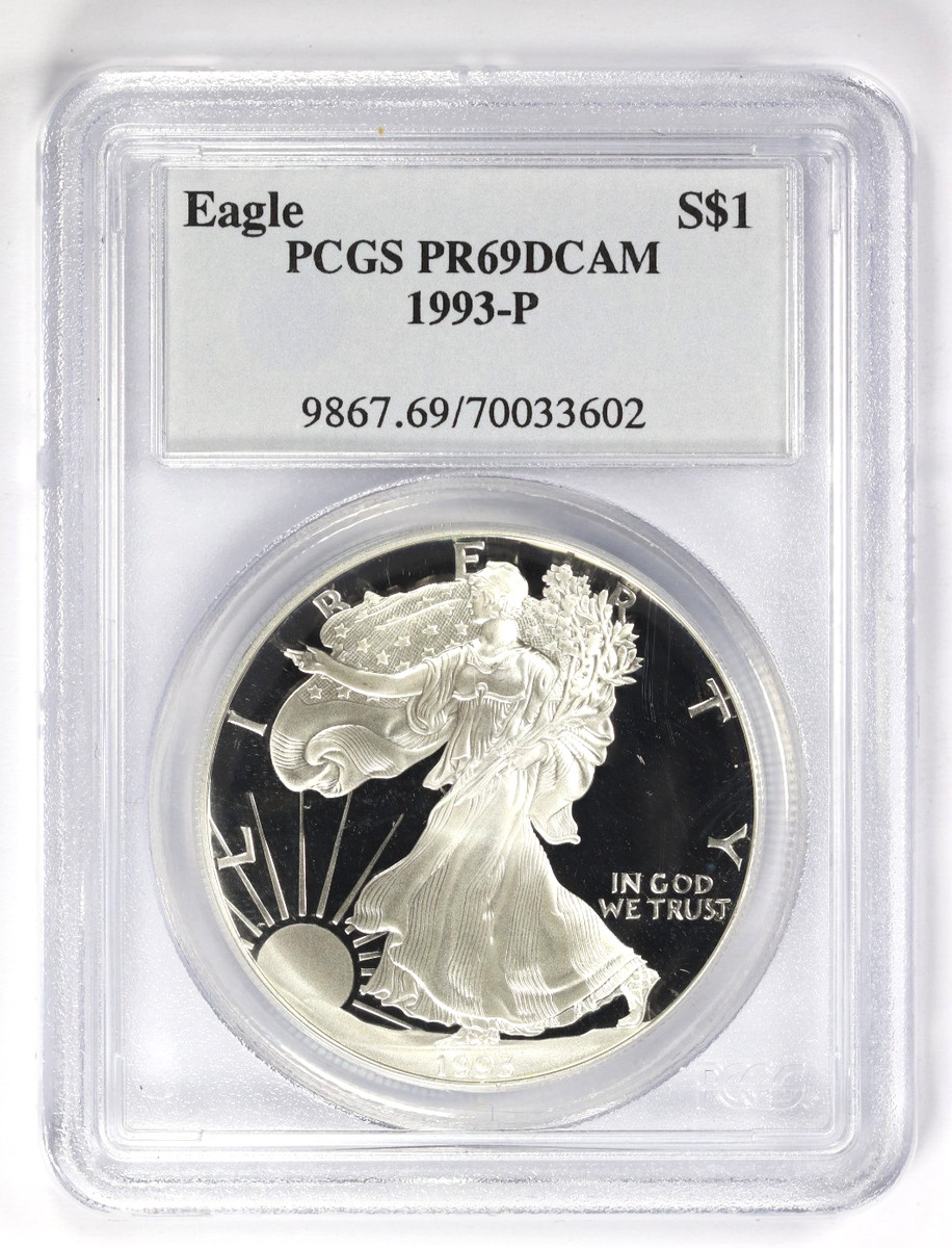 ☆PCGS☆1993－P PR69 DCAM 1ドル 銀貨 イーグル アメリカ