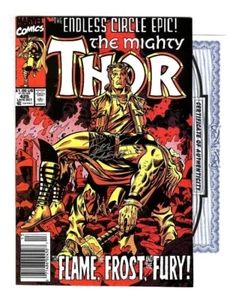THE MIGHTY THOR 425 (NM- 9.2) NEWSSTAND VARIANT / AUTOGRAPHED RON FRENZ w/ COA* - Picture 1 of 3